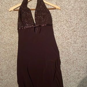 New Long Halter Laundry dress size 4 with tags